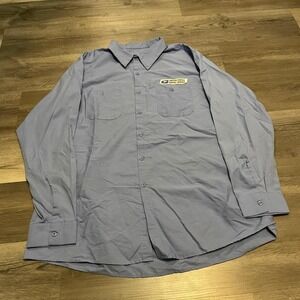 Red Kap USPS United States Postal Service Work Shirt Blue XXL Long Sleeve